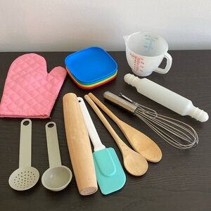 Kids Play Kitchen Utensils and Vintage Tupperware